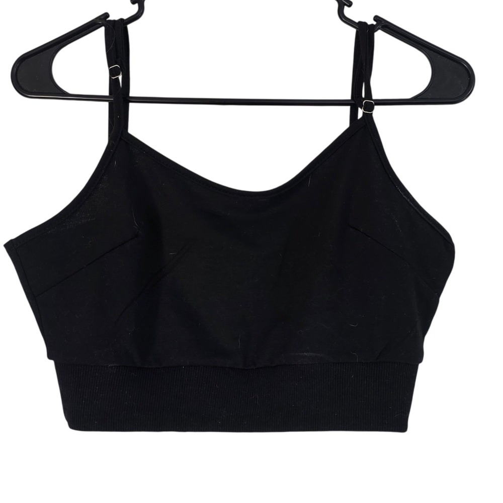 Activewear‎ Black Crop Tank Top Bra Athletic Gym Workout Sports Size 4